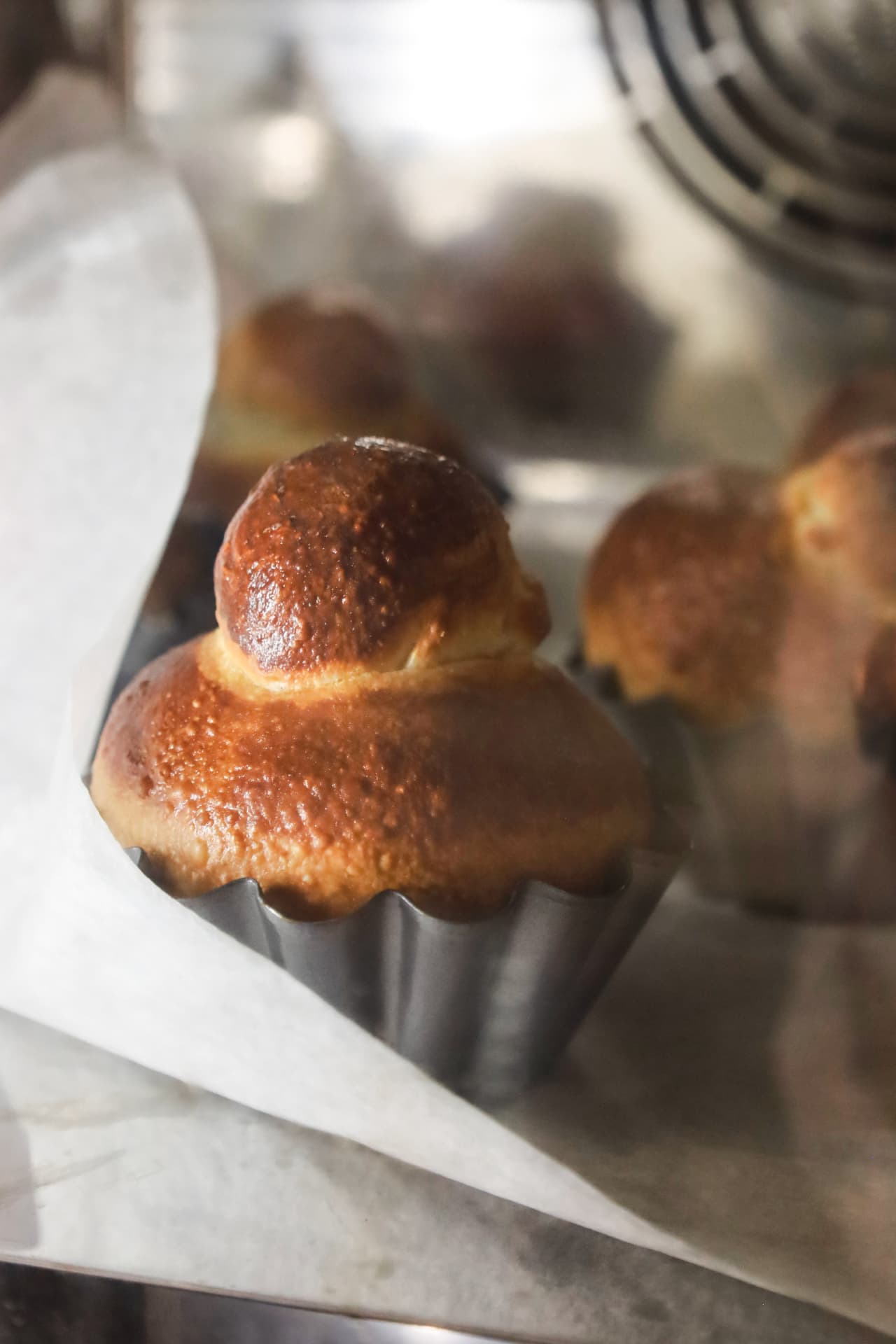 Brioche dorée tout juste cuite